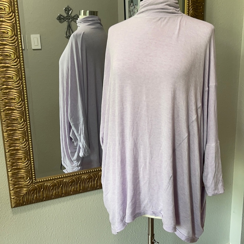 Free People Lavender Turtleneck Top